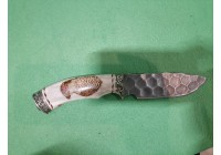 Нож Скиннер из Дамаска под камень
